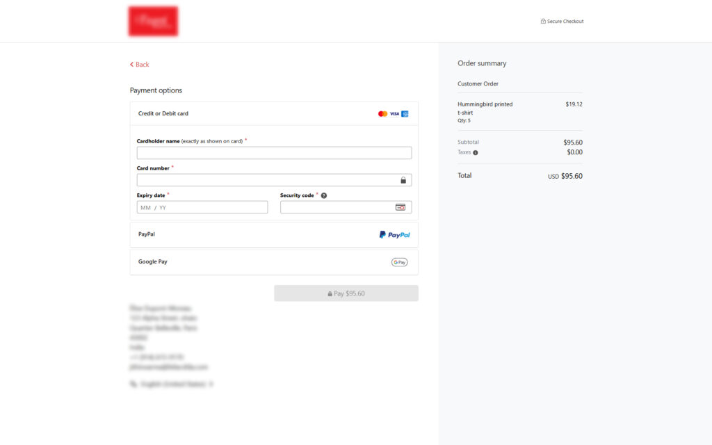 Redirect to Payment Page ,User taken to a secure payment page hosted by Mastercard
